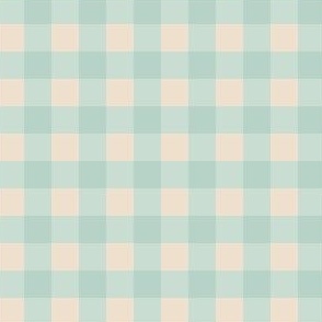 Retro Sea glass Green Gingham