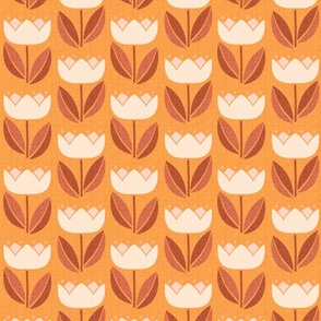 Mid Century Modern Vintage Tulip orange 6 medium scale by Pippa Shaw