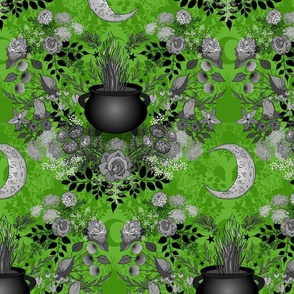 Witch's Garden Under the Moon (Green)   