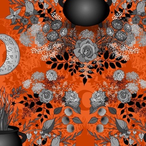 Witch's Garden Under the Moon (Orange large scale)   