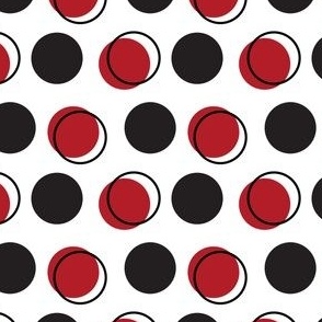 Black and Red Geometric Circles
