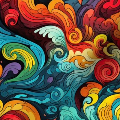 Psychedelic Rainbow Swirls
