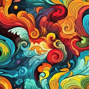 Psychedelic Rainbow Swirls