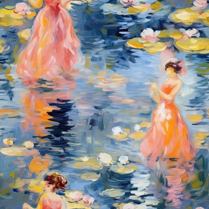 Serene Lakes and Whirling Dancers Impressionism