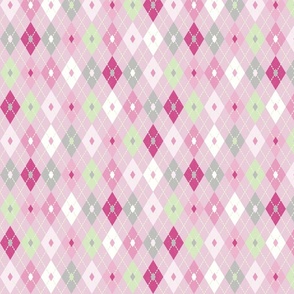 Argyle Pink on Pink (Small)