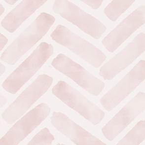 Pale pink blush watercolor chevron wallpaper or fabric. Handpainted watercolor chevron. Herringbone yodel fir firth. Nursery decor. Baby room.