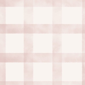 Pale pink blush watercolor grid wallpaper or fabric. Handpainted watercolor checkered fabric. Classic grid watercolor. Nursery decor. Baby room.