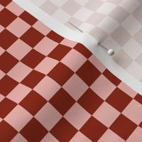 Simply Checkered in Retro Colors, Pink and Red, Twocolored