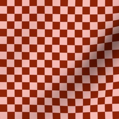 Simply Checkered in Retro Colors, Pink and Red, Twocolored