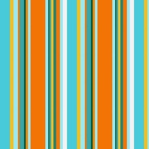 Orange and Teal Stripes