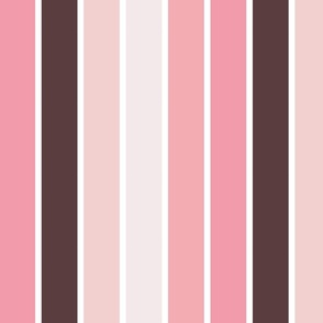 Blush and Brown Stripes
