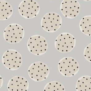 Minimalist neutral modern dot pattern in black and tan