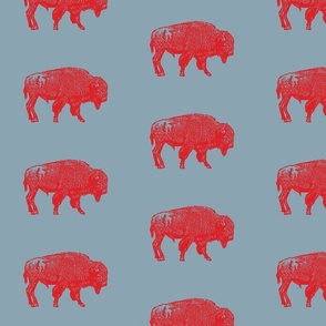 Red Bison - French Blue Gray