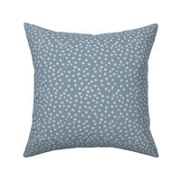 painterly polka dots french blue and bisque