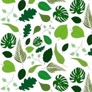 Green Leaves Repeating Pattern