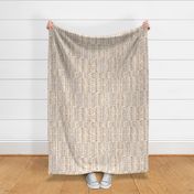 392 - Large scale  warm neutral beige brown watercolor bubbles and irregular circles, in offset irregular organic stripe formation - for home decor, curtains, pillows, table runners and wallpaper