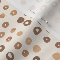 392 - Large scale  warm neutral beige brown watercolor bubbles and irregular circles, in offset irregular organic stripe formation - for home decor, curtains, pillows, table runners and wallpaper