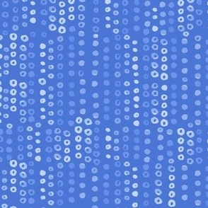392 -Small scale  bright cobalt blue watercolor bubbles in irregular stripes- for lakeside home decor, masculine curtains, gender neutral pillows, table runners and wallpaper