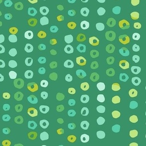 392 -Large scale emerald and lime green watercolor bubbles in irregular stripes- for lakeside home decor, masculine curtains, gender neutral pillows, table runners and wallpaper