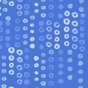 392 -Large scale  bright cobalt blue watercolor bubbles in irregular stripes- for lakeside home decor, masculine curtains, gender neutral pillows, table runners and wallpaper