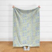 392 -Large scale  green, chocolate and blue watercolor bubbles in irregular stripes- for lakeside home decor, masculine curtains, gender neutral pillows, table runners and wallpaper