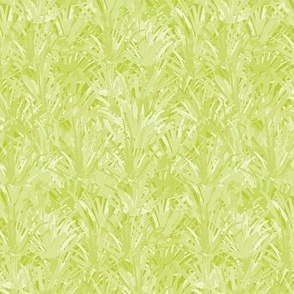 393 - Small scale abstract monochrome zesty lime green watercolour reeds, for curtains, duvet covers, table cloths and apparel.