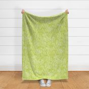 393 - Large scale abstract monochrome zesty lime green watercolour reeds, for curtains, duvet covers, table cloths and apparel.