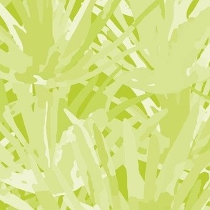 393 - Large scale abstract monochrome zesty lime green watercolour reeds, for curtains, duvet covers, table cloths and apparel.