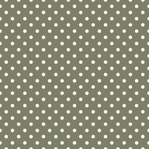 white small dots on a olive green background