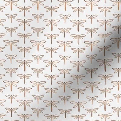 395 - Small  scale warm neutral brown watercolor lakeside life dragonflies in stripe formation, for kids apparel and pajamas, nursery wallpaper, summer house curtains, beach house decor.