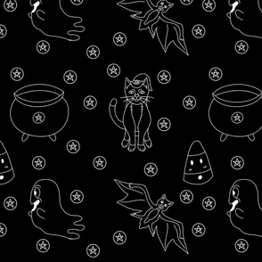 Halloween and Pentagram Pattern 