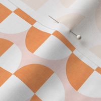 Geometric Abstract - pink and orange - small 