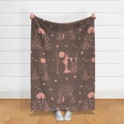 Whymsigoth Toile de jouy pink and brown