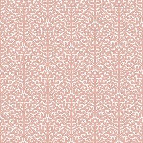 abstract coral / neutral peach / small