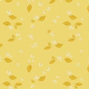 Lemon flowers yellow 4x4in