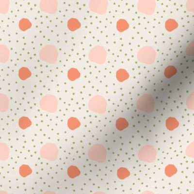 Polka dots pink 2x2in