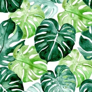 Watercolour Tropical Leaves - Small