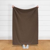 Small Scale Geometric Triangles as Painted Mountain Peaks Pattern in Brown and Khaki Tan