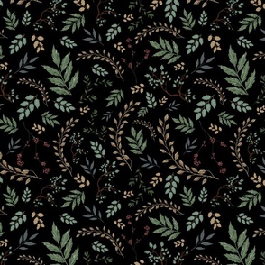 Long Leafy Pattern Dark