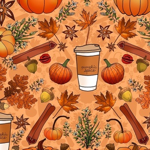 Pumpkin Spice and Everything Nice (Orange large scale) 