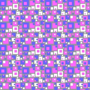 Vintage squares seamless repeat pink blue white grey