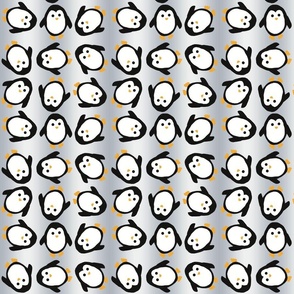 playful penguins - gray
