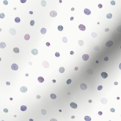 Lavendar, Blue, Pink Watercolour Dots