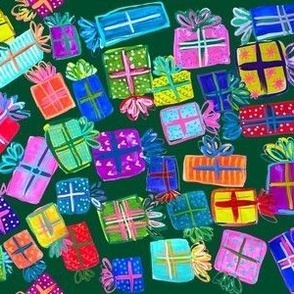 Colorful Present Piles //  Deep Forest