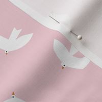 White birds on pink #eed0d7