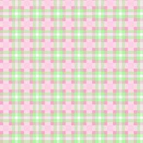 Spring time plaid pink green 