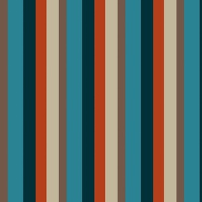 Southwest Stripes Brown to turquoise