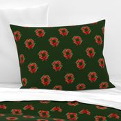 Evergreen Poinsettia Splendor, Poinsettia Wreath, Christmas Design, Small 6x6