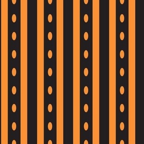 Halloween Stripe Orange Black Extra Large 24"