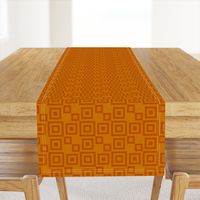 CCFN5 - Adventurous Hollow Nesting Checks in Two Tone Orange  - 4 inch fabric repeat - 3 inch wallpaper repeat